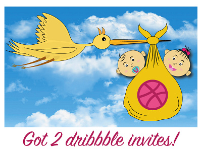 Dribbble Invites babies baby beauty bird colours design designer dribbble fun illustration illustrator invite invites learning logo love nature poster rookie vector