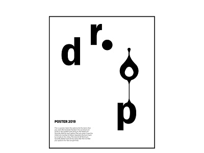 Drop poster graphic design illustration poster poster art simple design