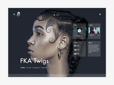 Young Turks - Selected Artist artist bio exploration explore music navigation ux ui