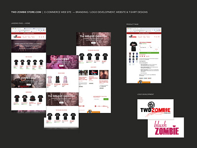 TWD Zombie Store.com-Web Design and Brand board branding design logo web