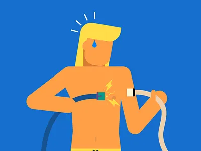 Hot tub plug problem 2d animation design flat design illustration illustrator vector