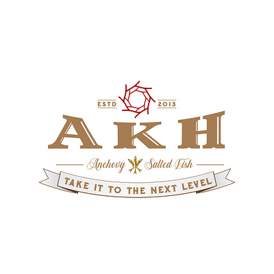 A K H classic logo monoline retro vector vintage