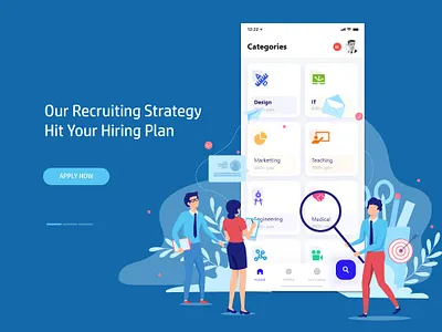 App for Jobs Hiring adobe xd app branding design flat icon identity illustration minimal photoshop ui ux design ux vector web