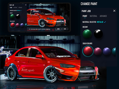 WCC Car Customisation App car car app dark dark ui modification modification app