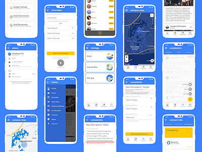 OneStop Final Screens bold campus college empty states graphic iit illustrations onestop screens ui ux