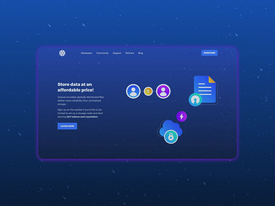 Landing page for a cloud hosting flat front end landing page saas landing page ui web web development