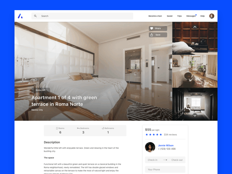 Example of Blockchain Real Estate Platform House Page