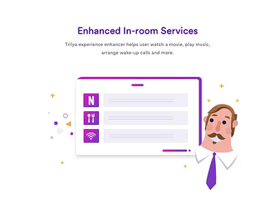 Trilyo : Feature Illustration #4 artificial intelligence brand agency brand design brand development branding design design studio hotel booking icon illustration illustration agency illustration art interface design services typography ui vector