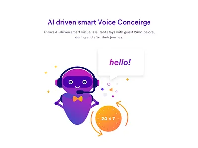 Trilyo : Feature Illustration #3 app artificial intelligence brand and identity brand development character design design design studio icon illustration illustration agency journey mascot mascot character mascot design sales service design typography ui
