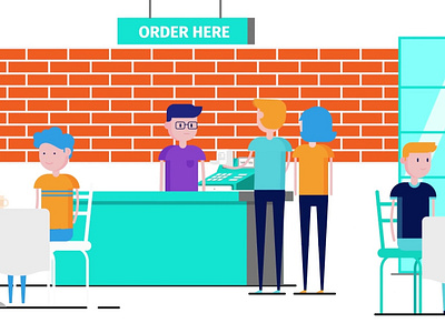 Cafe design illustration illustrator