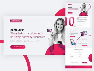 Millenium Bank - LP Concept concept landing design photoshop ui uidesign webdesign