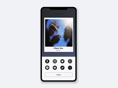 Daily UI #10 - Social Share app app concept dailyui design music share sketch social ui