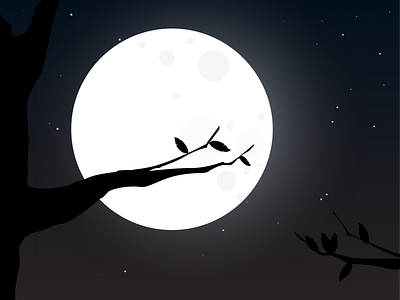 Moon adobeillustrator black white design dribbble illustration vector