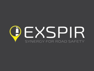 Exspir logo bike safety branding design graphic design graphic art illustration logo pedestrian safety road safety typography vector