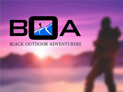 BOA, Black Outdoor Adventurers adventure branding illustration logo outdoor