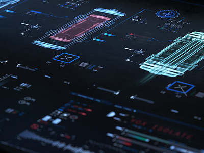 ui_pcs adobe ae after effects c4d cinema 4d cyber cyberpunk design digital flat fui hud illustration illustrator octane octanerender scifi ui ux vector