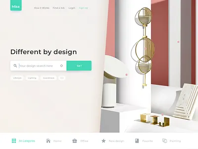 Decoration landing page clean creative design decoration design ecommerce inspiration onepage ui ux ux designer ux ui web ui website