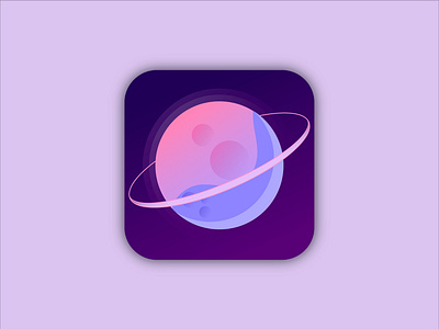 Daily Ui #005 - App Icon daily 100 dailyui dailyui 005 icon icon app planet space ui