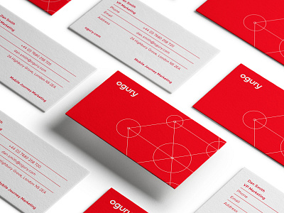 Ogury Business Cards agency branding brand identity branding busines card corporate branding print rebrand stationary