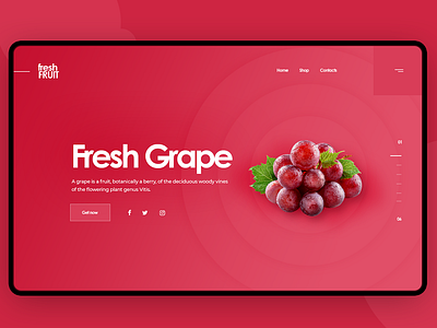 Fresh Grape design hero landing ui ux web website