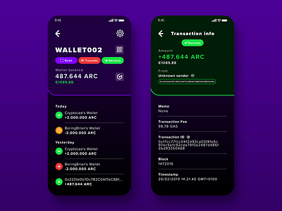 Crypto Wallet UI app bitcoin crypto interface mobile money pay payment ui uidesign ux ui uxdesign wallet