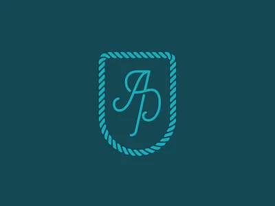 Atlantic Pearl Monogram design handmade icon logo monogram pantone sea typography