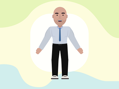 Office man charachter illustration man suite vector