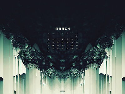 March 2019 4k wallpaper abstract calendar download glitch wallpaper