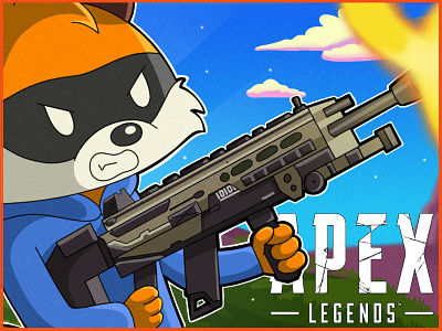 Fox with Longbow apex legends cartoon fox illustration youtube youtube thumbnail youtuber