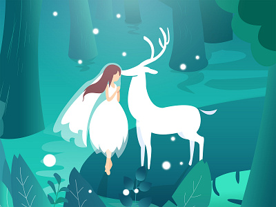 I hope to meet a right person at right time best wish best wishes cartoon fantasy flat illustration girl illustration love