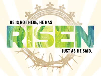 He is Risen christianity design easter illustration logo typogaphy