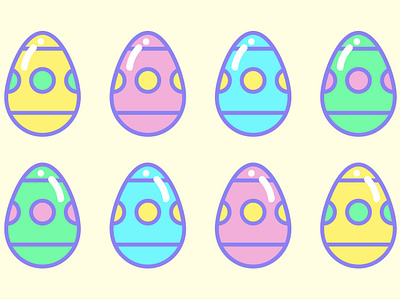 Easter eggs social media graphic illustration social media