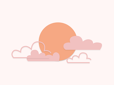 Clouds branding design geometric illustration papercut vector