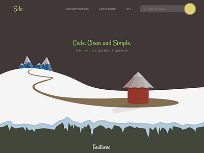 Silo Framework dark framework illustration landing page mock up python vector