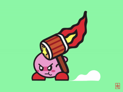 Kirby after affects design gif illustration kirby motion motion graphics motiongraphics nintendo super smash bros vector