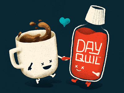 My week art coffee design graphic illustration sick texture