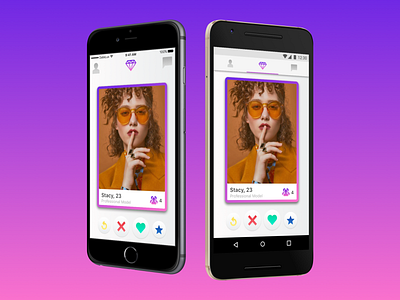 Datelux App Design android android app design app app design app designer daily daily ui dailyui dating app diamond diamond logo gradient india ios ios app design luxury purple tinder ui ux