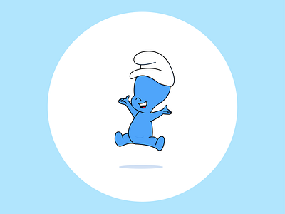 Casper the friendly smurf cartoon cartoon art design flat illustration illustrator vector