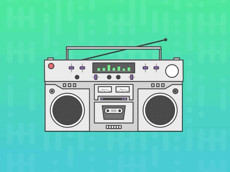 Boom Box animation drzzle svg