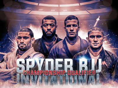 Spyder BJJ Invitational athletes bjj championship competition design flograppling graphic design graphics grappling jiu jitsu lighting marketing spyder