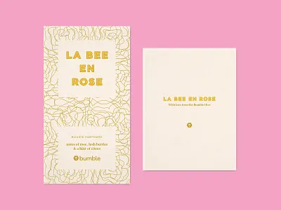 La Bee En Rose bougie bumble candle citrus label lush neutrals packaging pattern rose typography