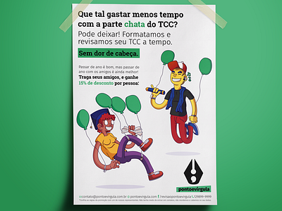 Pontoevirgula A3 Poster a3 character ilustration graphic design poster