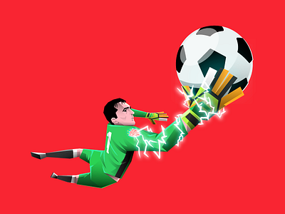 Marcelo Barovero football ilustration marcelo necaxa vector