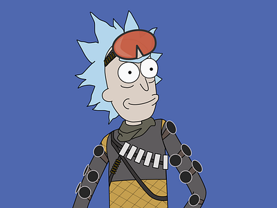 Day 2 - Mirage Rick affinity designer apex legends rick and morty rick sanchez vector