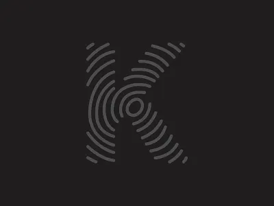 K+WOOD black branding circle clean design flat icon k k letter knot logo texture typography vector wood