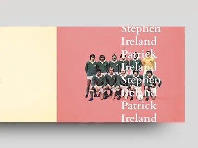 work in progress collage digital collage football ireland retro shadow soccer sport team typography vintage
