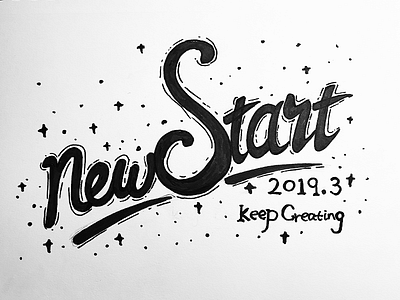 Typography_new start design graphic typography vector