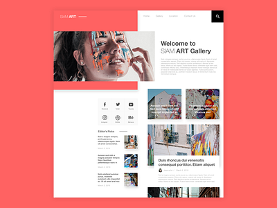 Siam Art Gallery Blog blog design idea ux ux ui web design webdesign