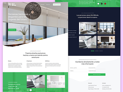 Elo blind proposal blinds landing design landing page landing page concept logo responsive web design