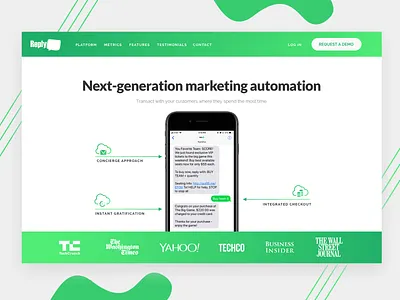 Website Design - FinTech branding design green web website